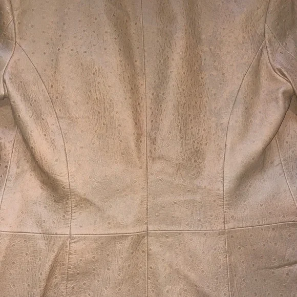 Vintage Classiques Entier 100% Leather Tan Jacket Blazer Women’s size 6 - Picture 8 of 9